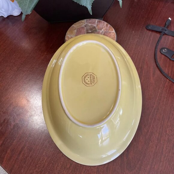 Independence Stoneware Serving Bowl With Brown Bands - Interpace JAPAN - Picture 4 of 5